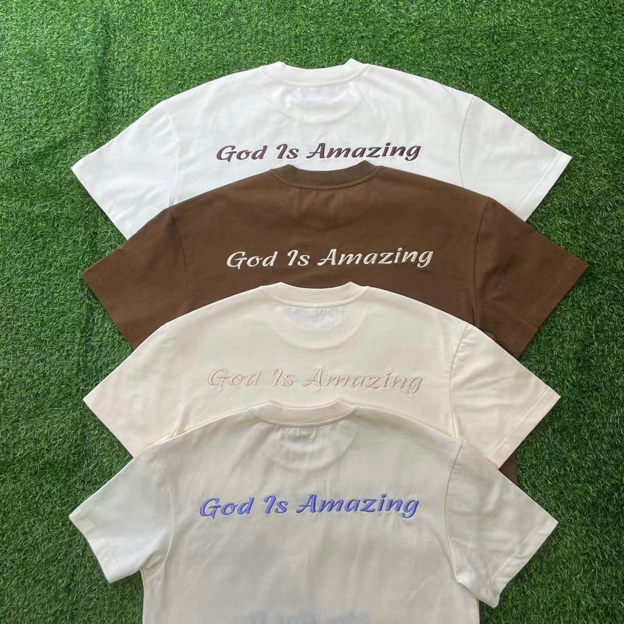 God Is Amazing Tee – Cream